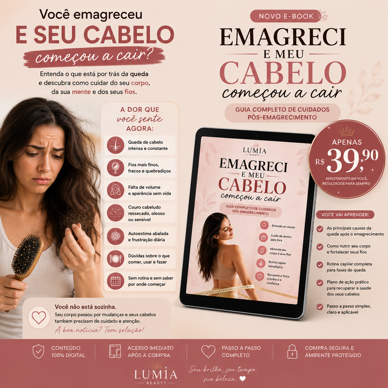 Ebook - Emagreci e Meu Cabelo Começou a Cair