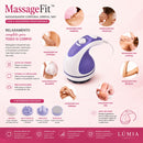 MassageFit™ | Massageador Corporal Orbital 360º Com 4 Acessórios - Profissional