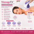 MassageFit™ | Massageador Corporal Orbital 360º Com 4 Acessórios - Profissional