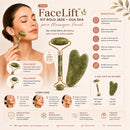 FaceLift™ | Kit Rolo Jade + Gua Sha para Massagem Facial