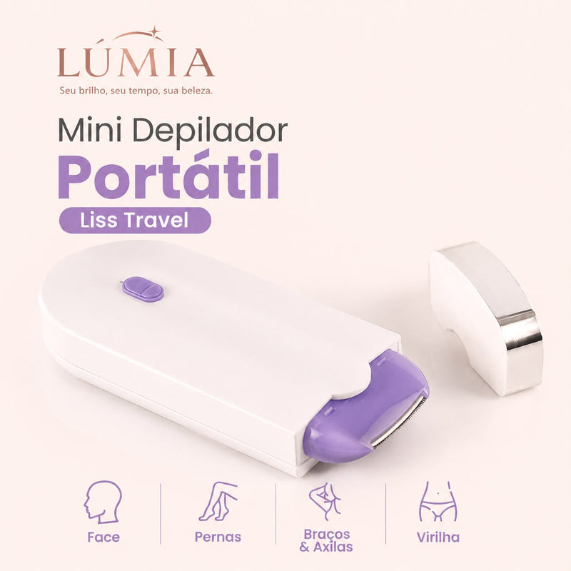 LissTravel™ | Mini Removedor de Pelos Facial e Corporal Portátil e Recarregável