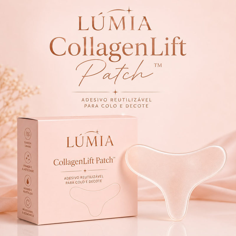 CollagenLift Patch™ – Adesivo Reutilizável para Colo e Decote