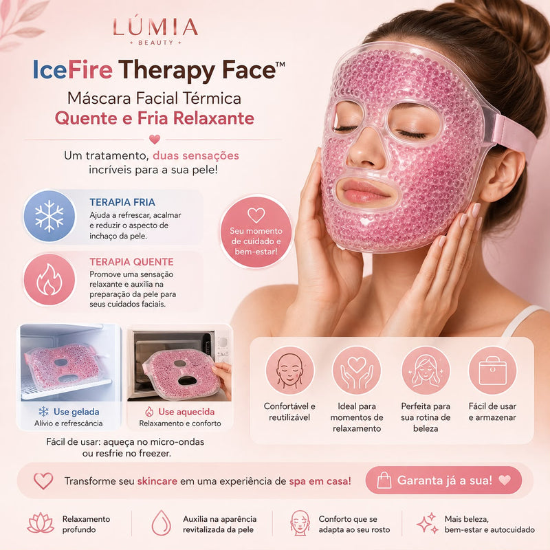IceFire Therapy Face™ | Máscara Facial Térmica Quente e Fria Relaxante