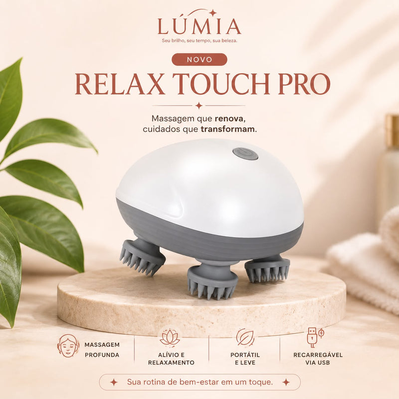 RelaxTouch Pro™ – Massageador Elétrico Portátil para Cabeça, Ombros e Pescoço