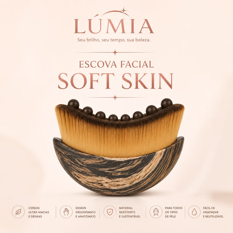 SoftSkin™ Escova Drenagem facial e efeito lifting em um único cuidado diário.a de Massagem para Drenagem Linfática, Ergonômica e Macia para Contorno Facial e Mandíbula,